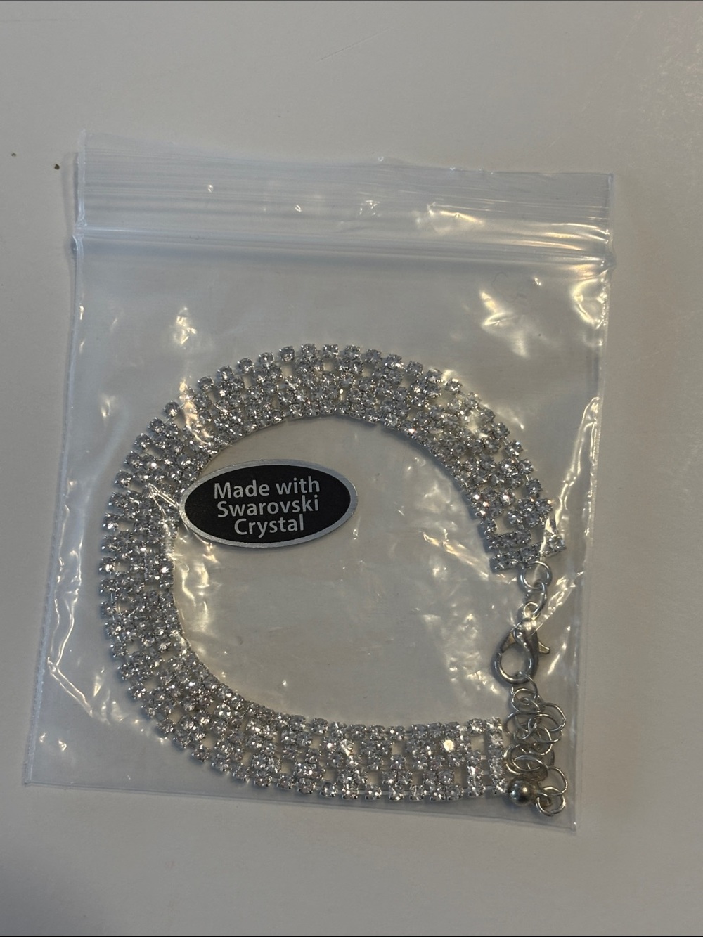 Made with Swarovski Crystal Silver-Tone Multi-Row Bracelet